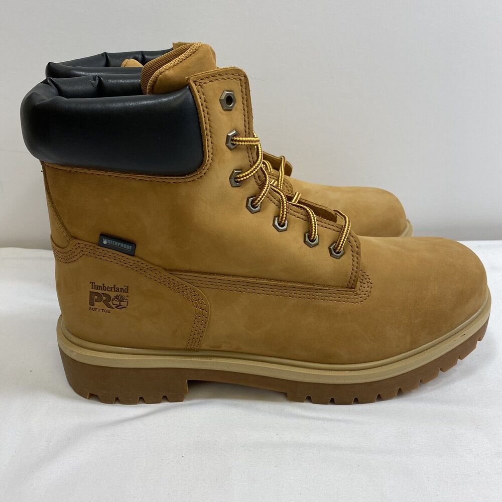 Timberland PRO Boots Men 12 Tan 6" Soft Toe Waterproof Workwear Insulated Shoes - Picture 1 of 15